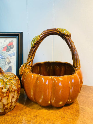 Ceramic Pumpkin Basket