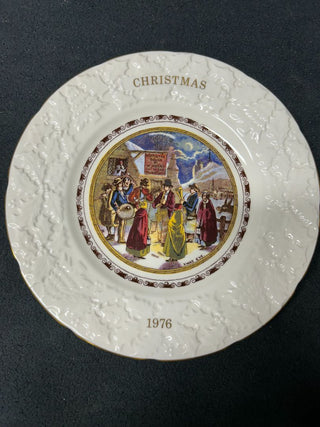 Christmas 1976 Golden Bell Plate