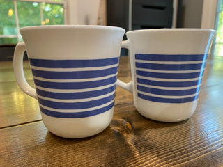 2pc Corning Periwinkle Rainbow Mugs