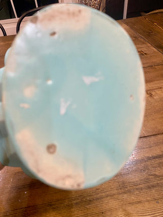 Mint Green Fan Shaped Ceramic Vase