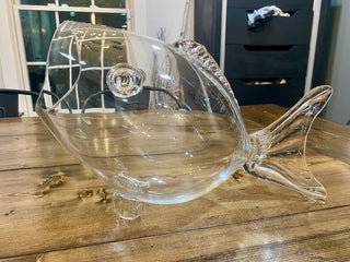 Blown Glass Fish Vase