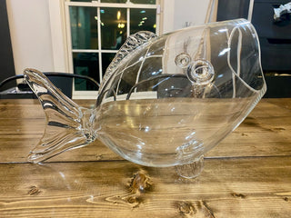 Blown Glass Fish Vase