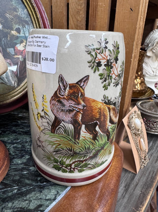 Vintage King Germany Collectible Fox Beer Stein