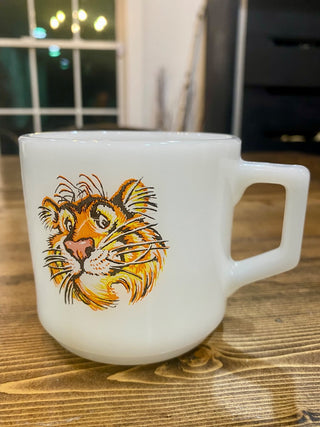 Fire King Milk Glass Esso Tiger Mug