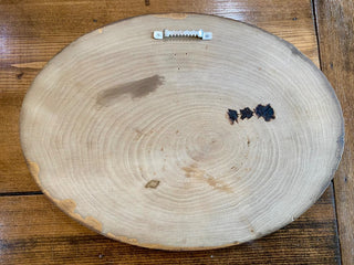 Oval wood carved Cabin Landscape