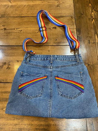 Rainbow Denim Crossbody/Tote