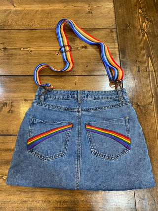 Rainbow Denim Crossbody/Tote
