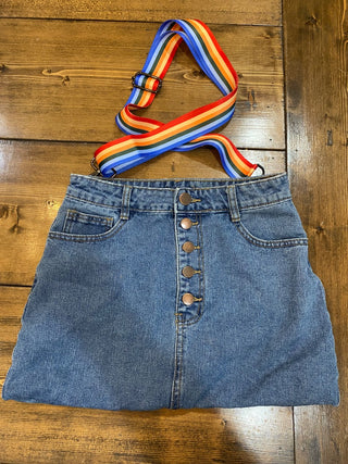 Rainbow Denim Crossbody/Tote