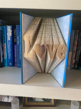 Folded Book - Love w/Blue cover sheet