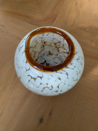 Round Hand Blown Art Glass Vase