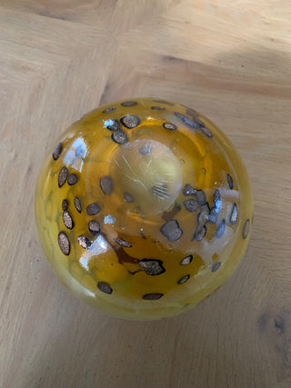 Round Hand Blown Art Glass Vase