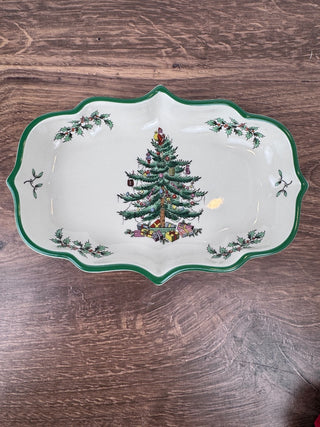 Spode S3324-U Christmas Tree Rectangular Large Candy Dish