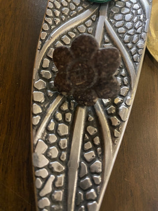 Purple Daisy Stone Scarf Brooch