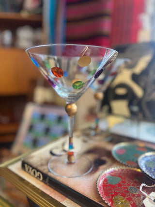Vintage, Momo Panache hand cut martini glasses ( set of2)