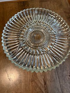 Indiana Glass Lotus BLossom 5 section plate