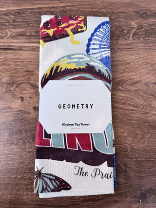 Greetings From Illinois Tea Towel - 18" x 30"