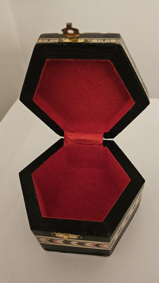 Laguna Wooden Inlay Trinket Box, Octagonal Shape