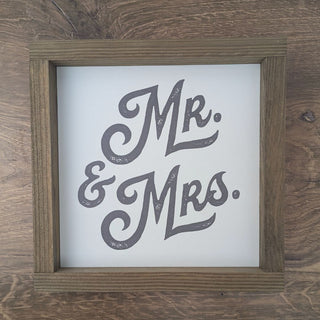 Mr and Mrs Wooden Sign
