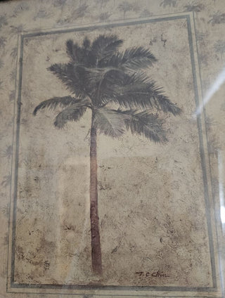Framed Palm Tree print by T.C. Chiu