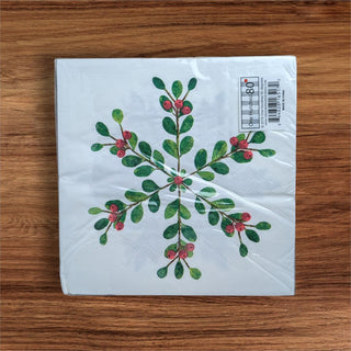 Botanical Christmas Napkins - 20 per Pack