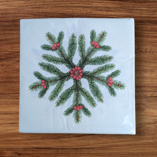Botanical Christmas Napkins - 20 per Pack