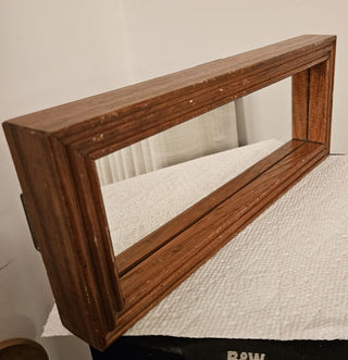 Vintage Oak Framed Rectangular Mirror
