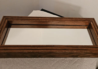Vintage Oak Framed Rectangular Mirror