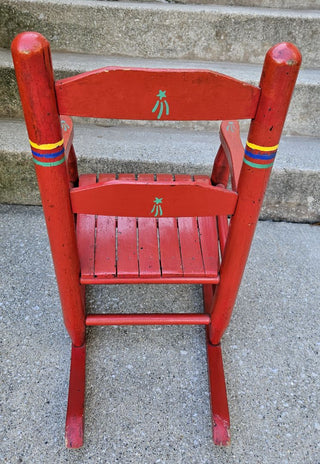 Child's Red Vintage Rocking Chair