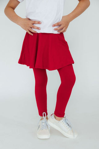 Red Twirl & Play Skegging (Skirt with Leggings) - 3T