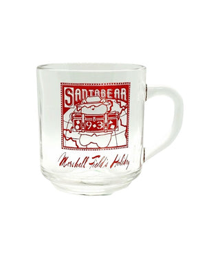 1993 Santa Bear Christmas - Luminarc Glass Mug for Marshall Fields Walnut Room