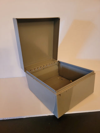 Gray metal file box