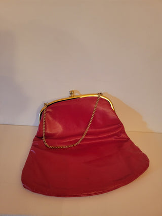 Red leather purse