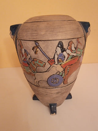 Julius Dressler ceramic Egyptian vase
