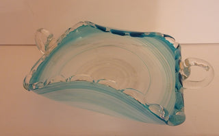 Murano glass double-handled bowl