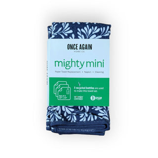 13" x 13" Eco Friendly Mighty Minis Towel Set - Herb Navy