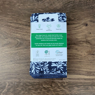 13" x 13" Eco Friendly Mighty Minis Towel Set - Herb Navy