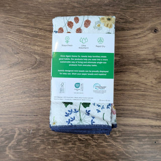 13" x 13" Eco Friendly Mighty Minis Towel Set - Serenity Floral
