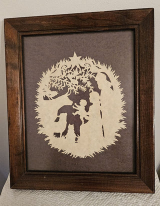 Vintage Folk Art "Scissor Cut" Nativity Scene from Germany