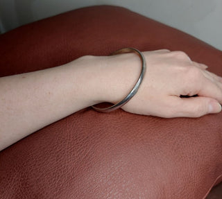 Vintage Bangle Bracelet Sterling Silver Signed Taxco Mexico