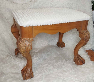 Chippendale style Claw and Ball Cabriole Leg stool seat bench by Young and Hinkle