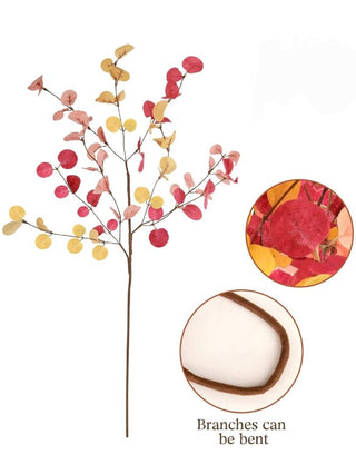 27" Autumn Eucalyptus stem arrangement, faux plant (FIRM)