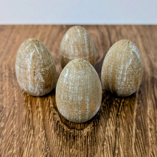 Set of 4 wooden eggs