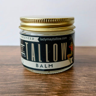 2oz Unscented Tallow Balm for Extra Dry Skin