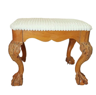Chippendale style Claw and Ball Cabriole Leg stool seat bench by Young and Hinkle