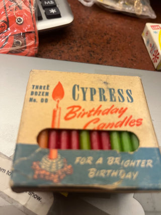 VTG Bday Candles - Boxed