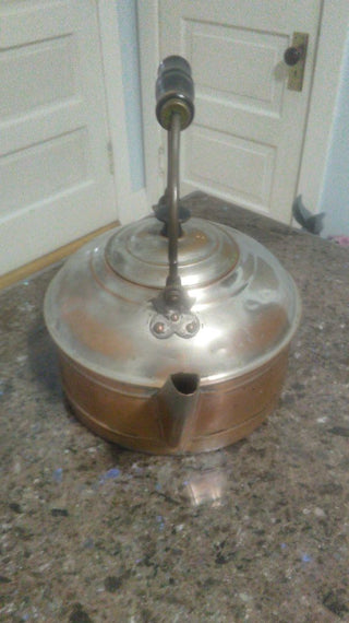 Very Large Privative Metal Tea pot French Country Farmhouse CottageCore