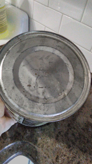 Vintg Printed collector News Print Tin Coffee Cans Empty with No Lid