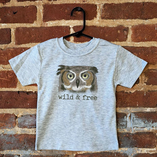 Wild & Free Owl TShirt – For Little Nature Explorers - XS Youth (4-6 Y)