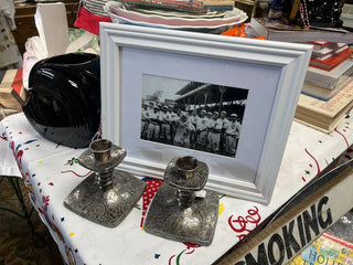 VTG Weidlich Bros Manufacturing Stamped Silver Candle Holders (Pair)