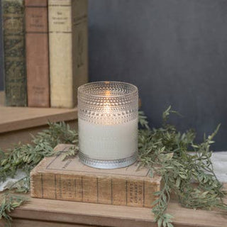 4" Clear Hobnob Glass 3D Flameless Flickering Candle